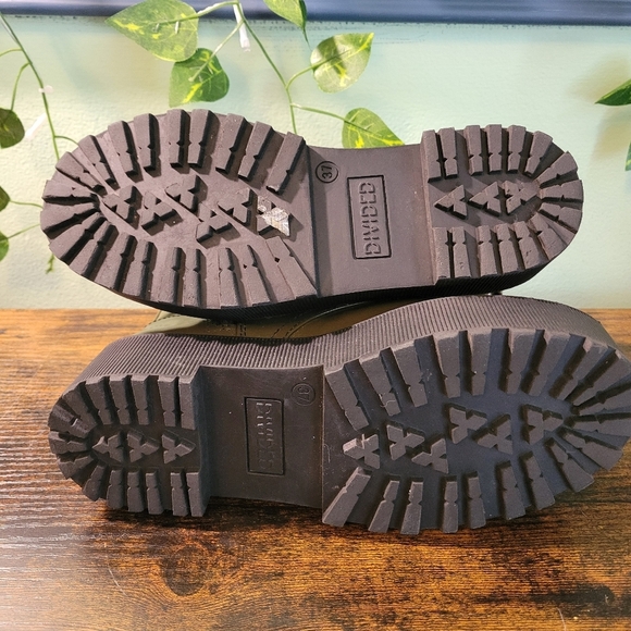 H&M Divided Platform Boots Hunter Green/Black Side Zip Women’s 6 EUC - Picture 5 of 6